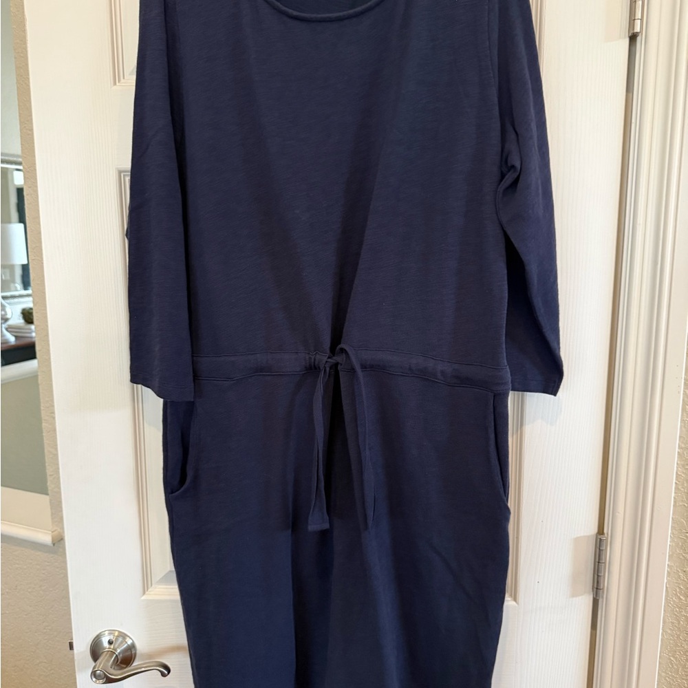 Spartina 449 Navy Blue Tie-Waist Dress